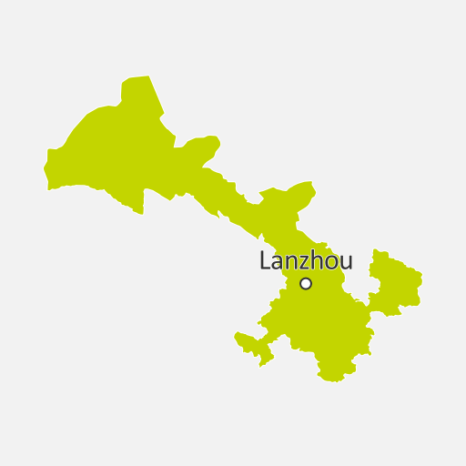 Map of Gansu