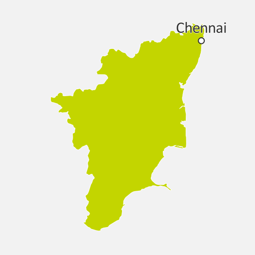 Map of Tamil Nadu