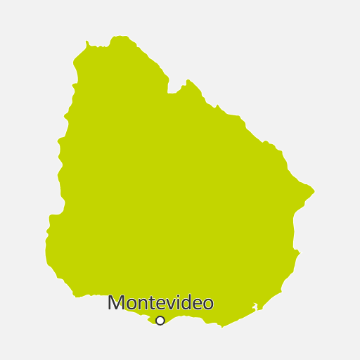 Map of Uruguay