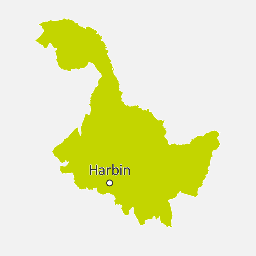 Mapa de Heilongjiang